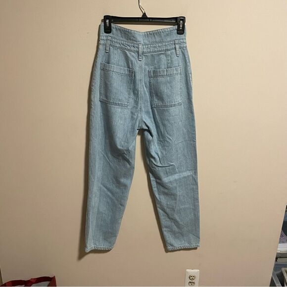 Reformation Cinch Paperbag Straight Leg Jeans- Size 25 - Picture 6 of 11